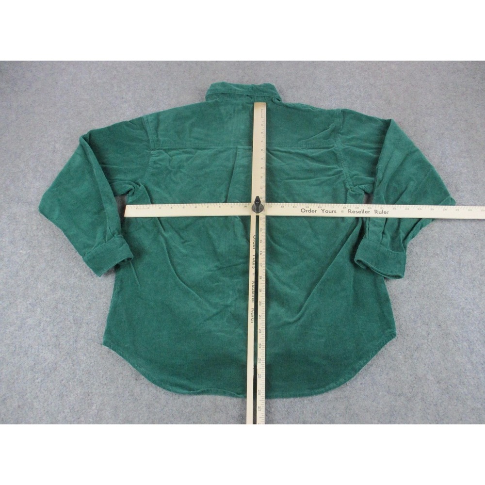 VINTAGE Rocky & Bullwinkle Shirt Mens Small Green Pocket Embroidery Corduroy VTG - Picture 5 of 8